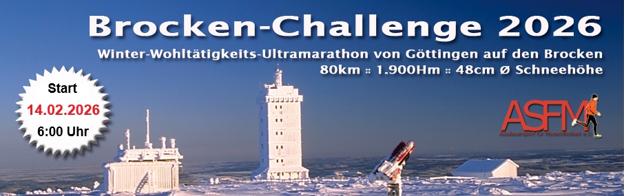 Brocken-Challenge: Erlebnis- und Wohlttigkeitslauf von Gttingen zum Brockengipfel